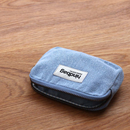 porte monnaie denim bleu
