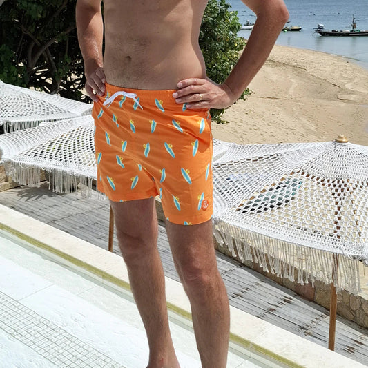 maillot-de-bain-homme-recycle-orange-motif-surf-plage