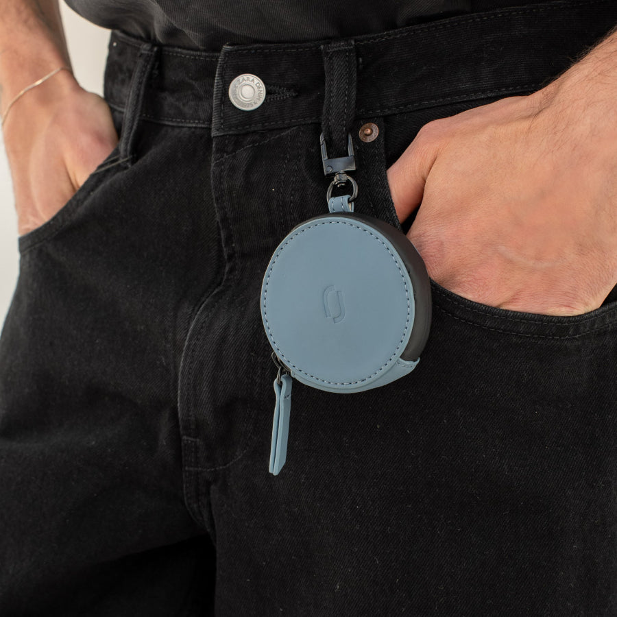 mini pochette à zip bleue joomi