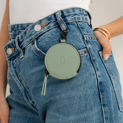 mini pochette zip verte joomi