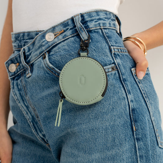 mini pochette zip verte joomi