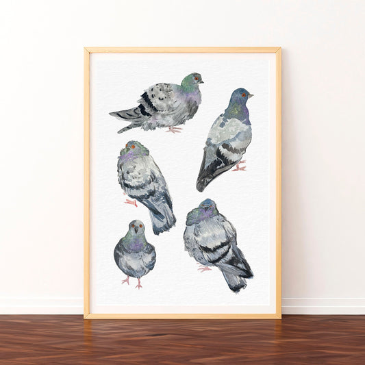 affiche pigeons ogre illustration