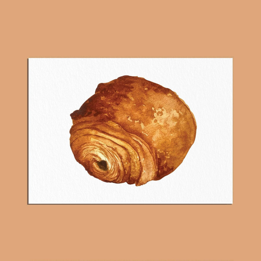 carte postale pain au chocolat ogre illustration