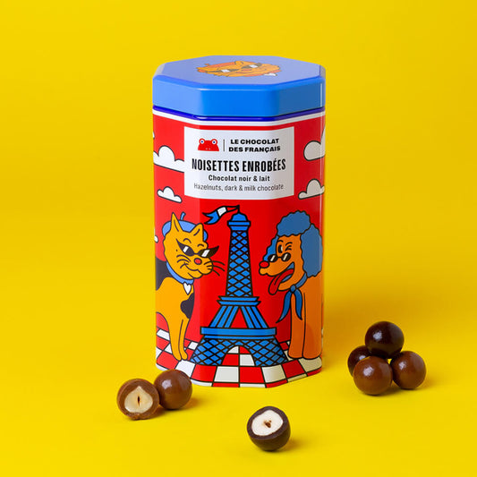 Noisettes enrobées chocolat noir & lait Bio