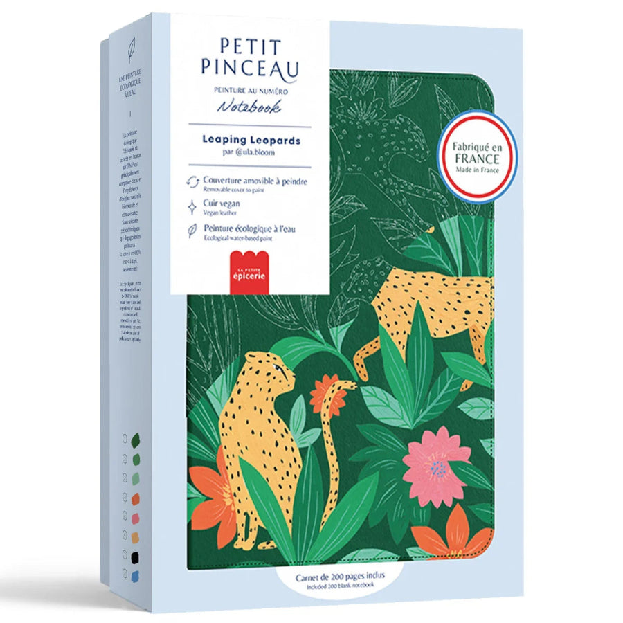 notebook à peindre leaping léopard