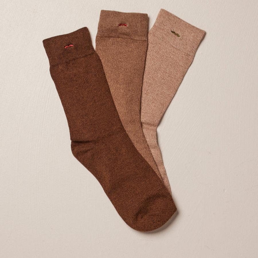 pack de chaussettes marron pour homme