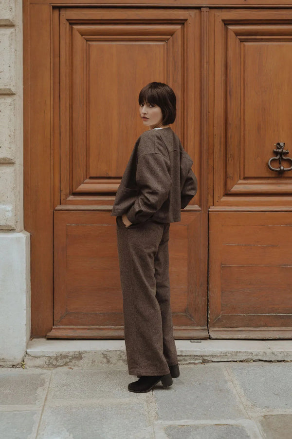 outfit pantalon en laine made in france