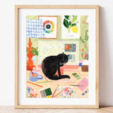 tableau la pause du chat 