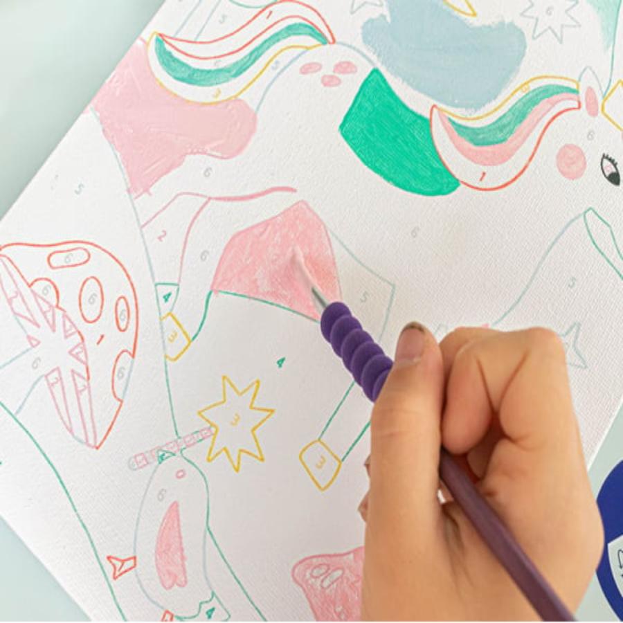 coffret peinture au numéro pour enfant