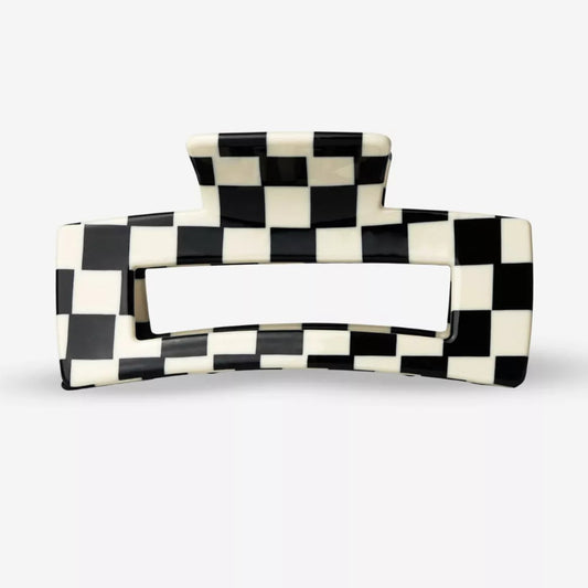 barrette à cheveux damier sasstie