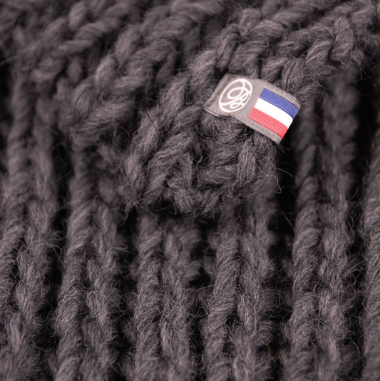 plaid laine alpaga gris foncé