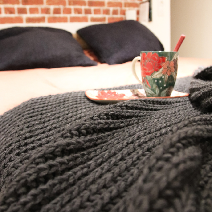 plaid maison bonnefo tricoté en france