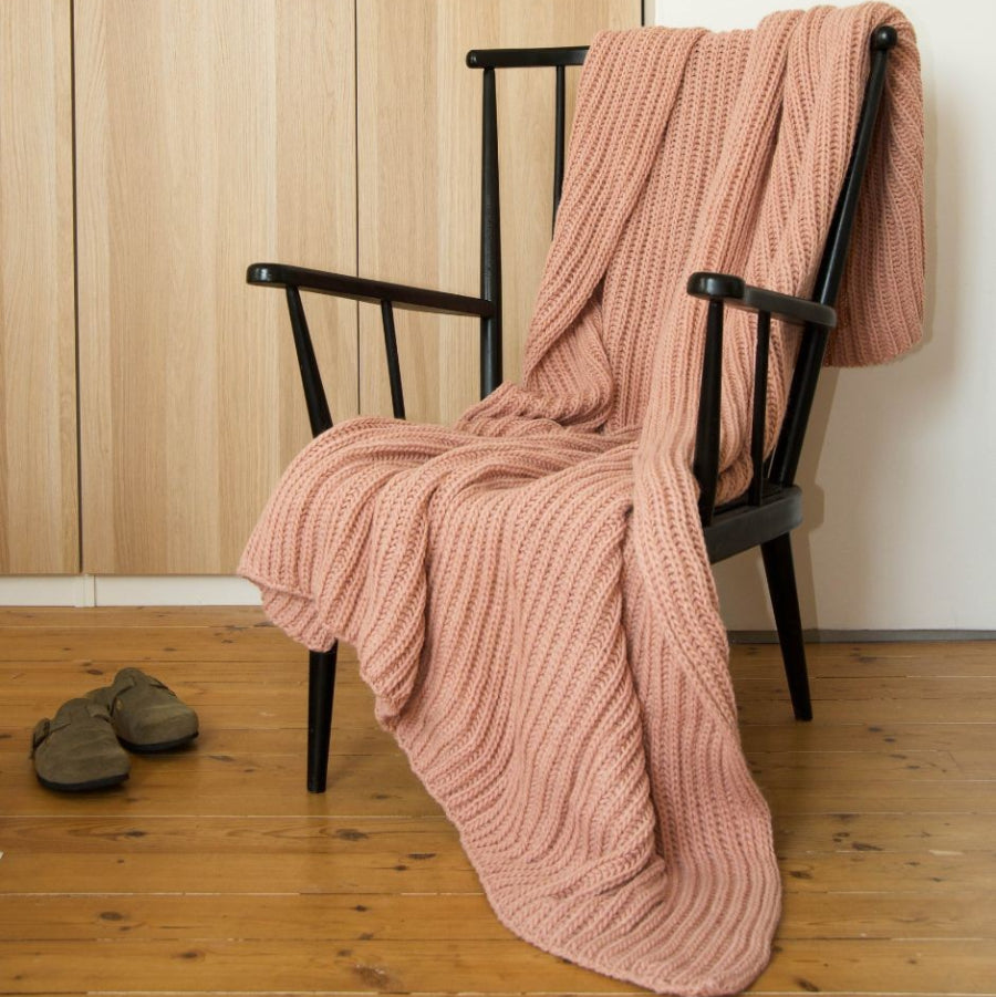 plaid grosses mailles maison bonnefoy nude