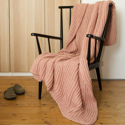 plaid grosses mailles maison bonnefoy nude