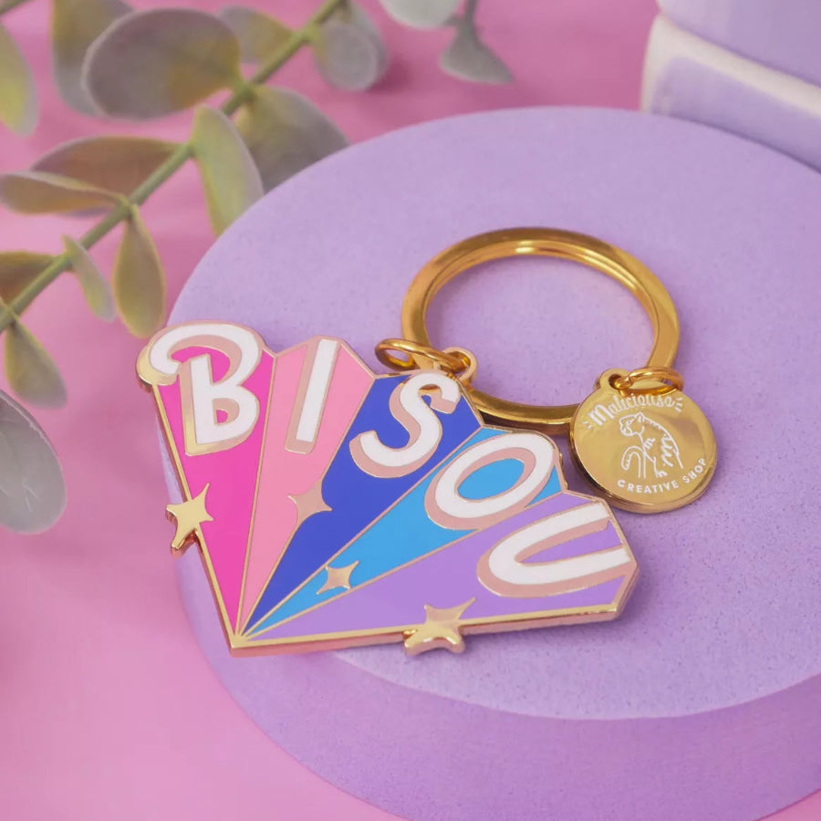 porte-clé malicieuse bisous