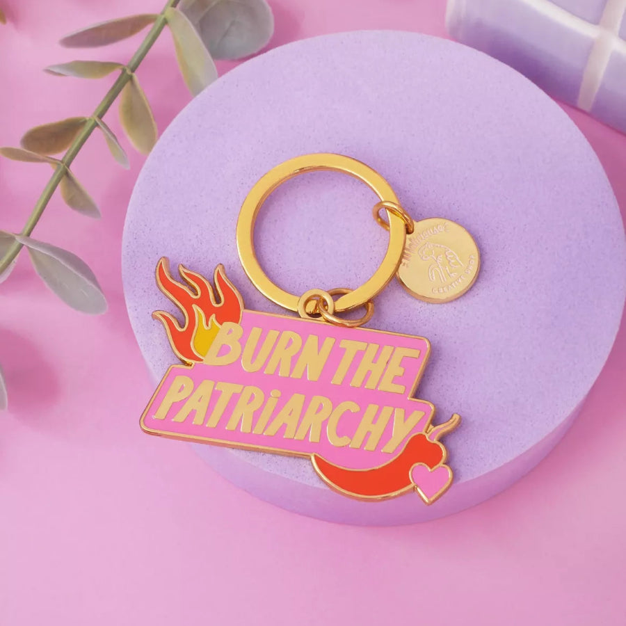 porte-clé malicieuse burn the patriarchy