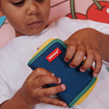 porte-monnaie pour enfant bleu hello hossy
