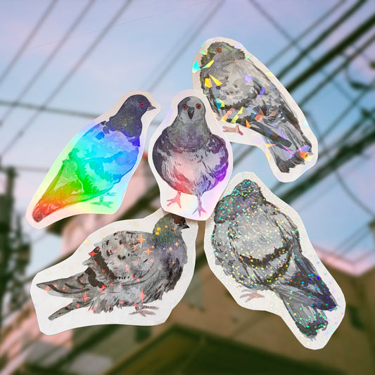 Pack stickers Les méga Holo Pigeons - Ogre illustration - 085