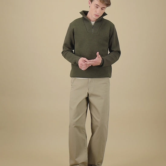 Pull Youri camionneur - Kaki atelier français