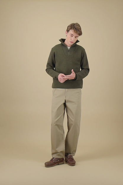 Pull Youri camionneur - Kaki atelier français