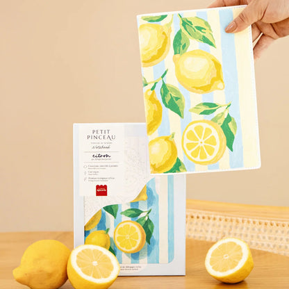 résultat final peinture au numéro notebook citrons