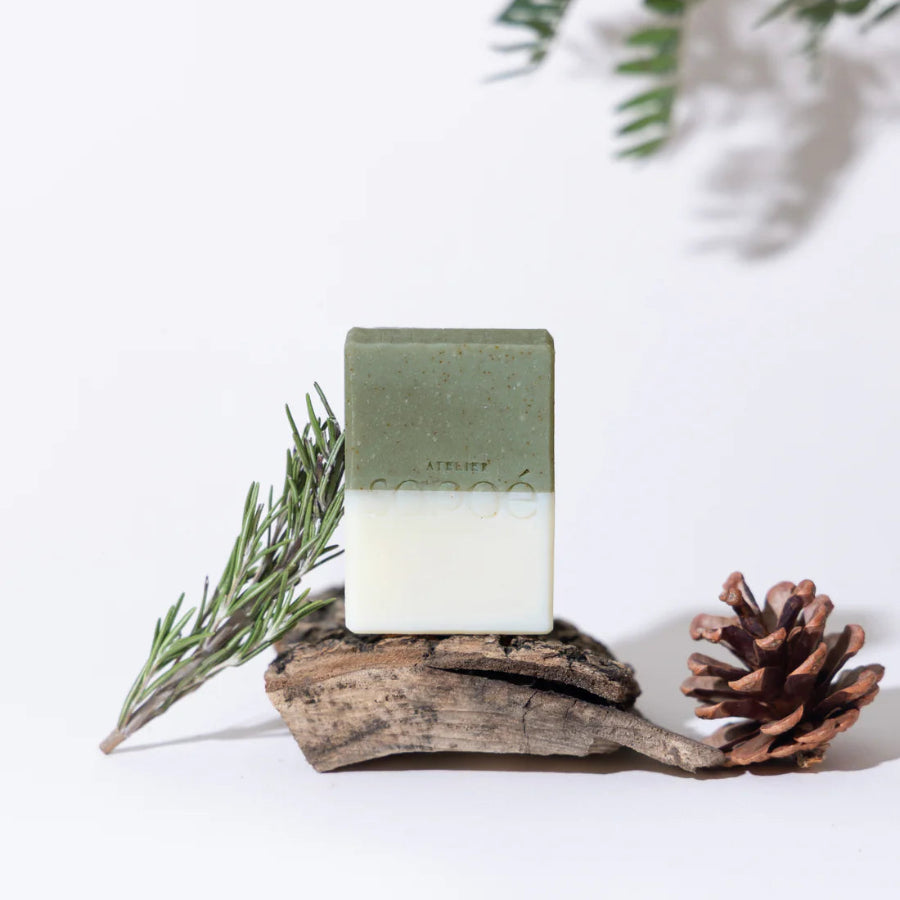 savon sapoe à l'argile verte pin et romarin fait main à paris 