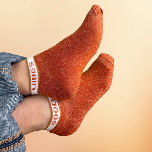 soquettes justine good vibes terracotta