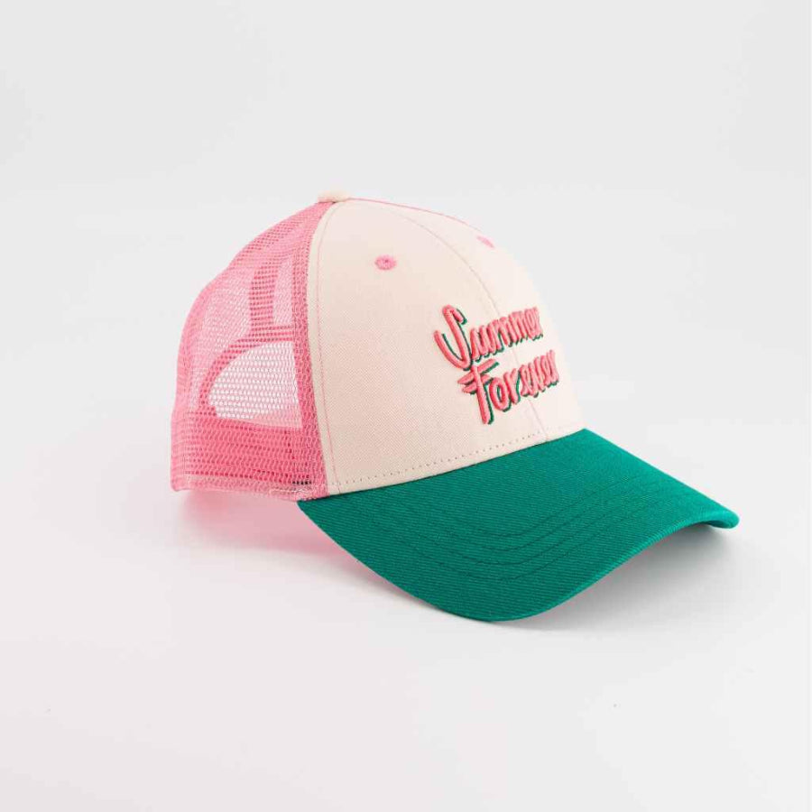 casquette verte et rose chamaye adulte