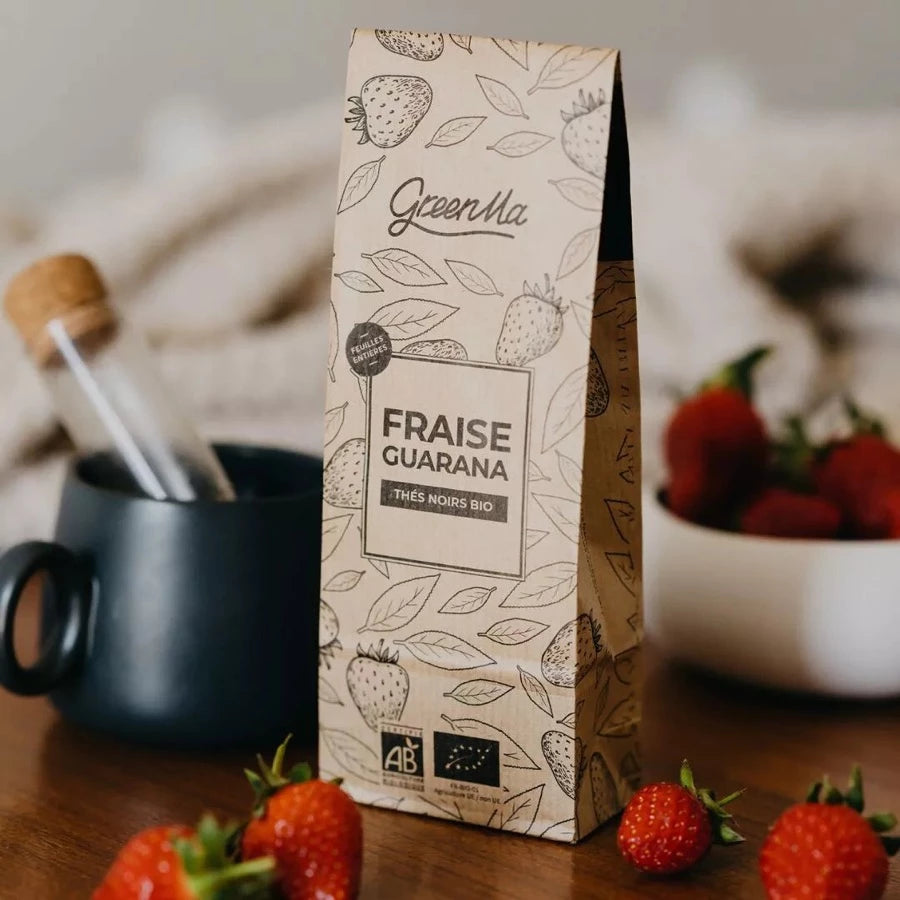 thé noir bio à la fraise guarana