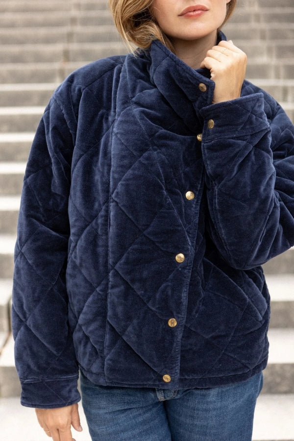 veste kapur apaches navy velours