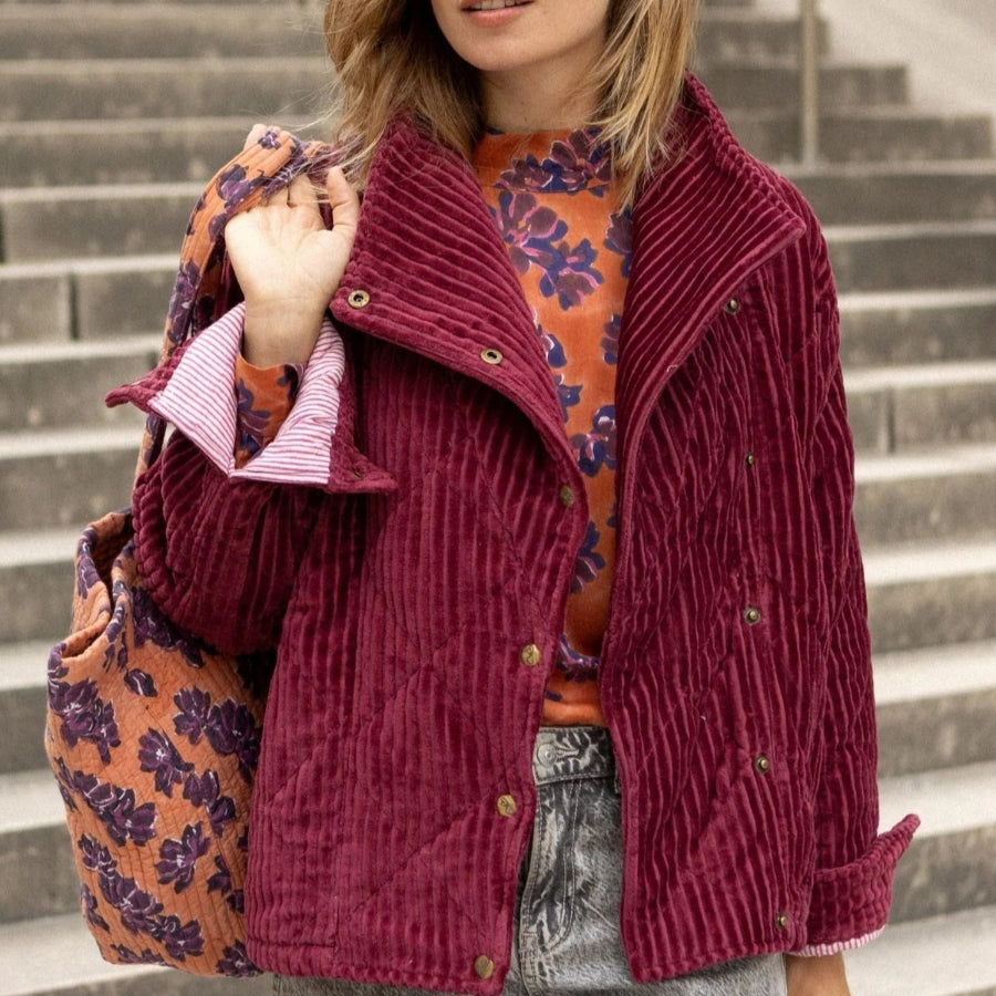 veste velours côtelée cherry apaches portée