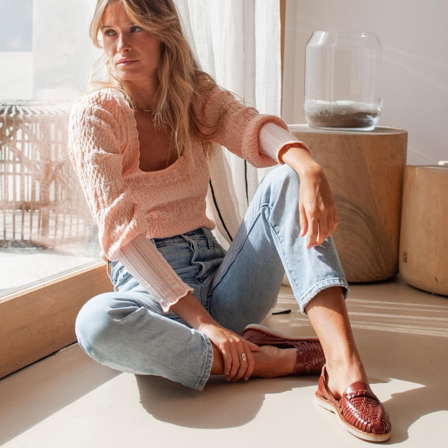 Chaussure huarache alegre tabac de la marque Mapache