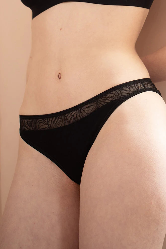 Culotte Savannah noire - Olly lingerie