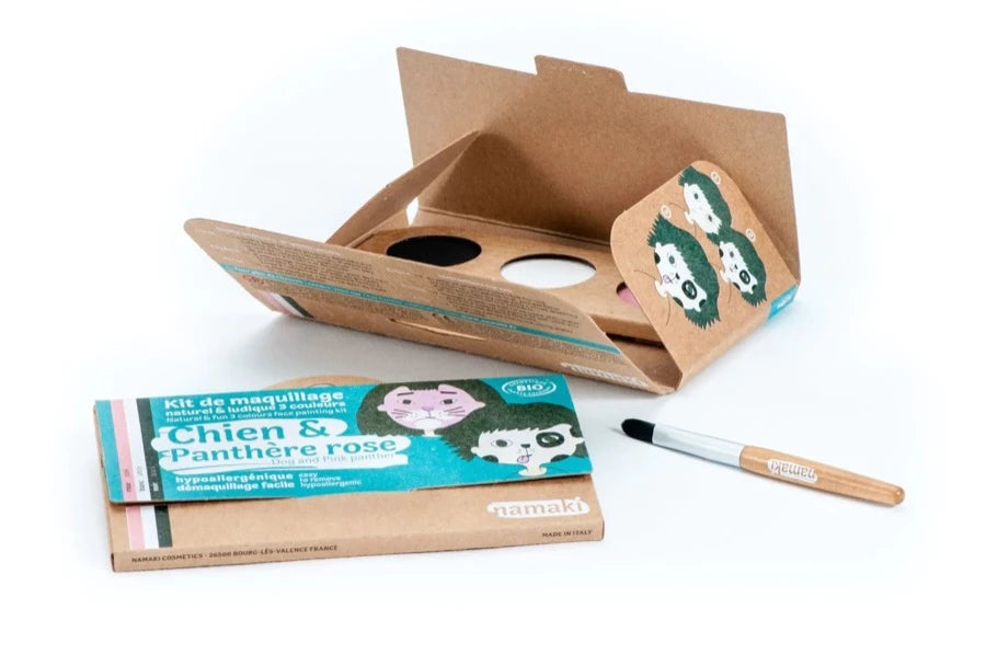 Kit de maquillage de déguisement bio chien et panthère rose