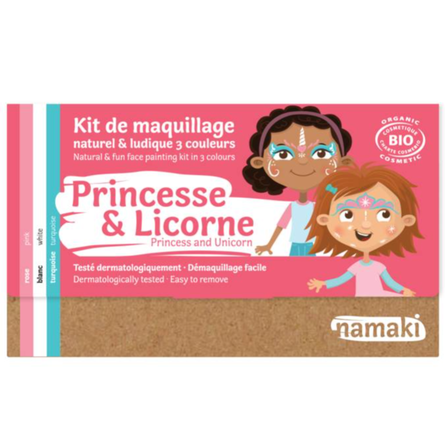 Maquillage déguisement bio et naturel princesse et licorne