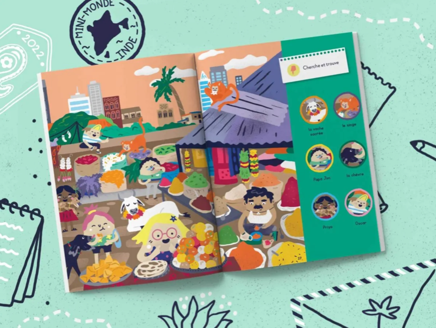 Carnet de voyage les mini mondes Inde 1-3 ans