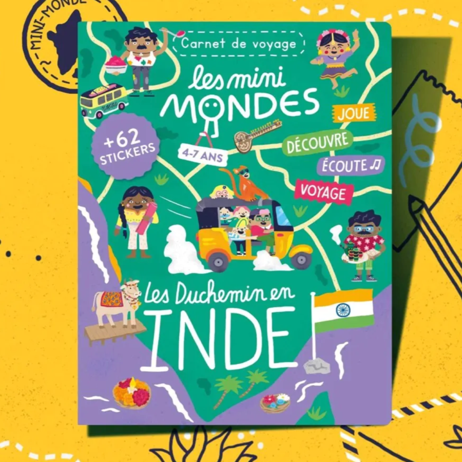 Carnet de voyage les mini mondes Inde 4-7 ans