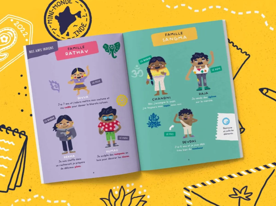 Carnet de voyage les mini mondes Inde 4-7 ans