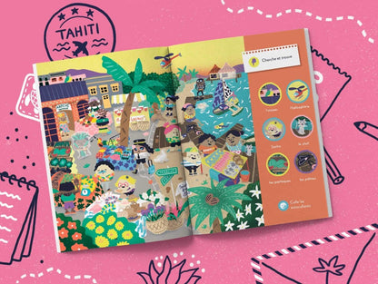 Carnet de voyage Les mini mondes Tahiti 2-3 ans