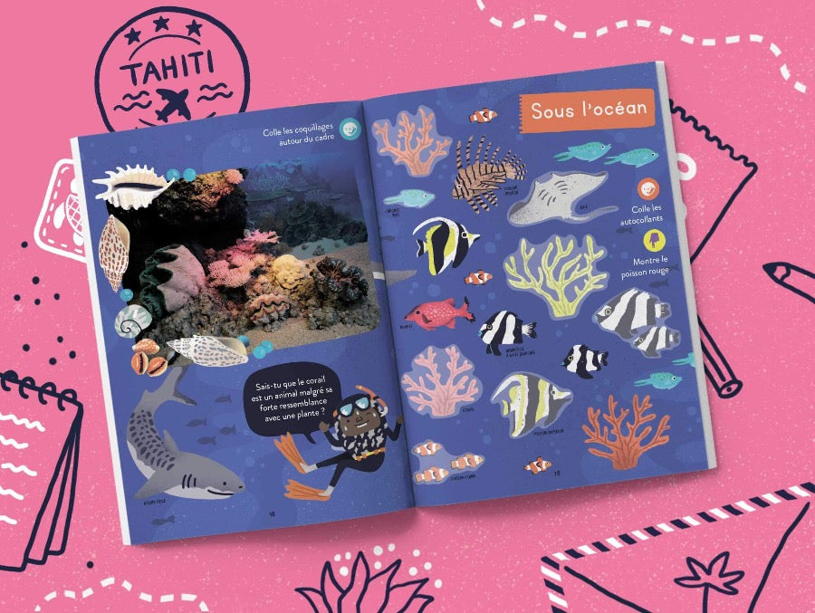 Carnet de voyage Les mini mondes Tahiti 2-3 ans