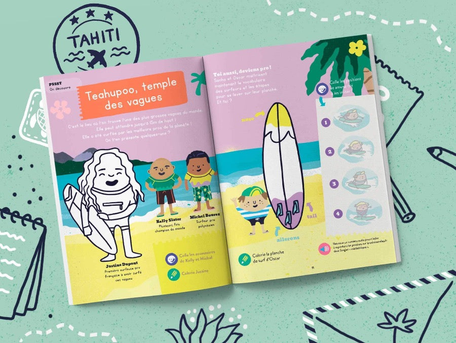 Carnet de voyage Les mini mondes Tahiti 4-7 ans