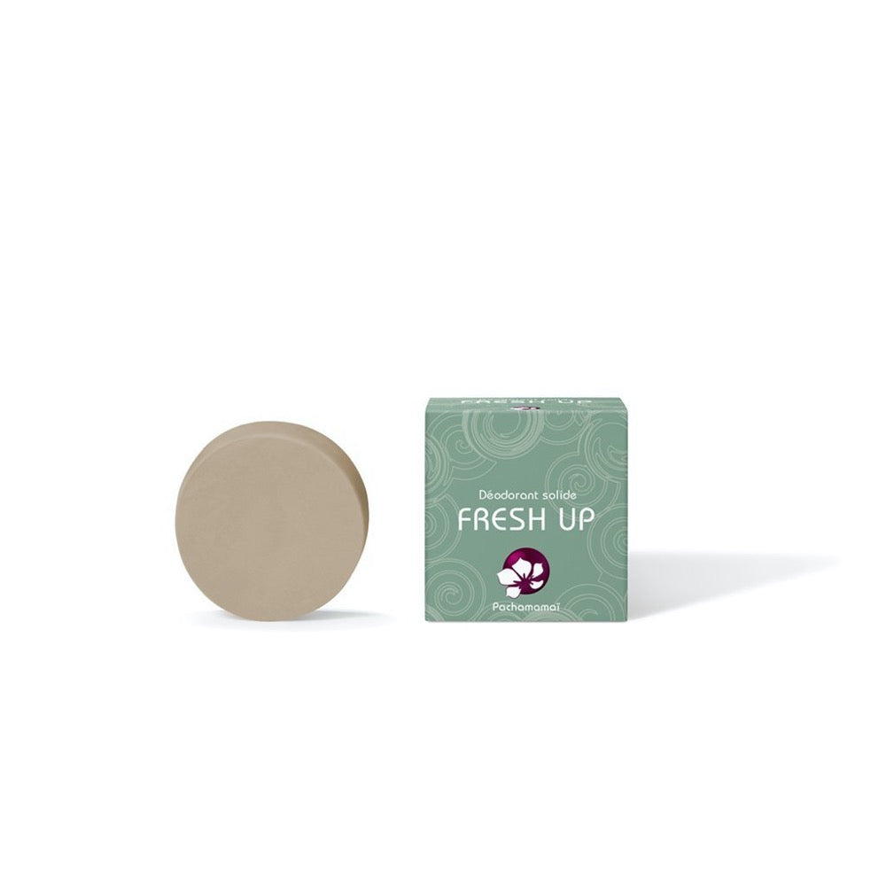 recharge déodorant bio solide pachamamaï fresh up avec sa boite