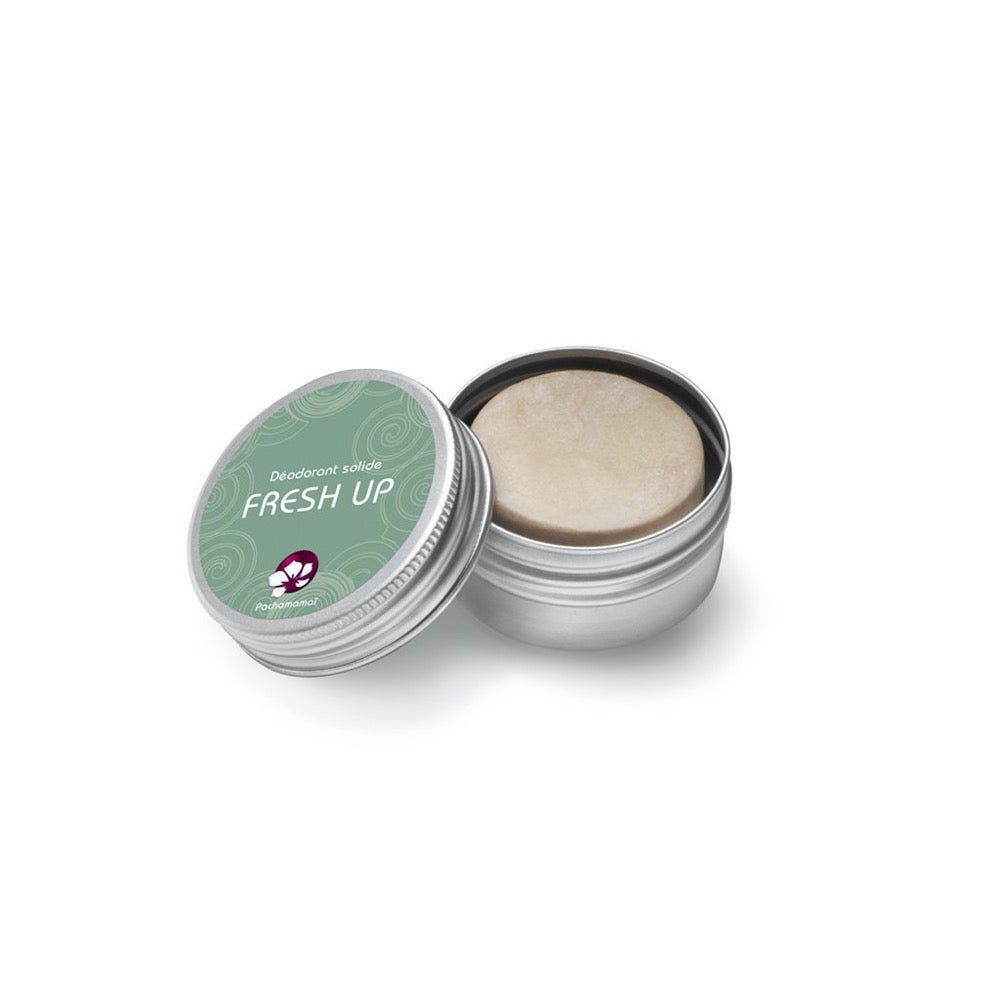 Déodorant bio solide pachamamaï fresh up avec sa boite en métal