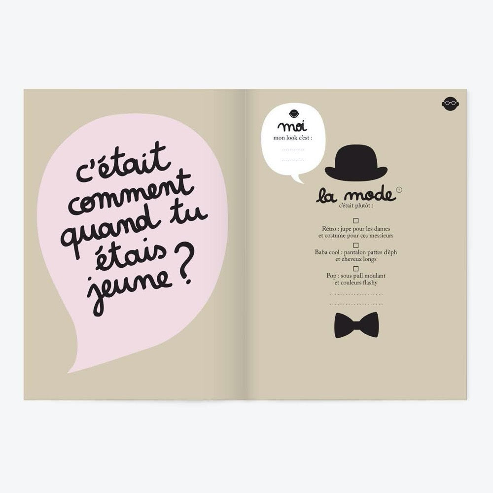 Papi, mamie et moi, livre à remplir à 2