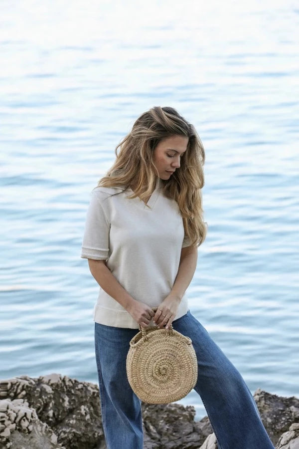 Polo en coton bio et polyester recyclé