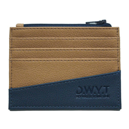 porte-cartes marron bleu