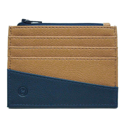 porte-cartes marron bleu