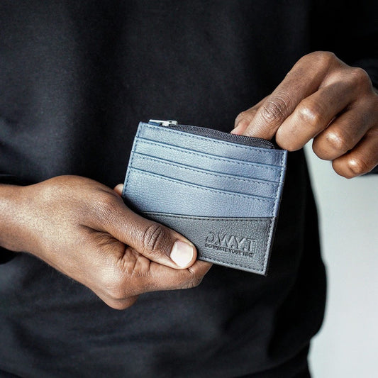 porte-cartes bleu noir