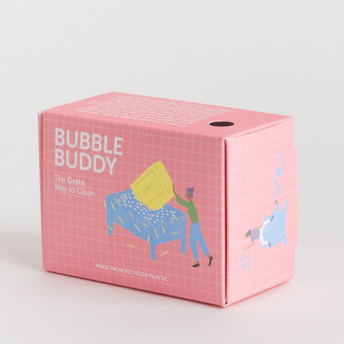 Porte savon râpe en plastique recyclé jaune Foekje Fleur