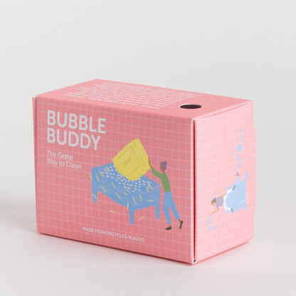 Porte savon râpe en plastique recyclé jaune Foekje Fleur